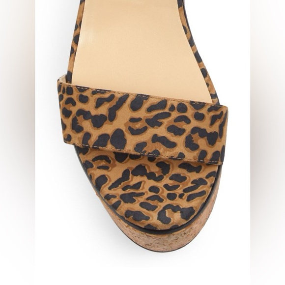 NEW!JIMMY CHOO Size 7.5 (EU 38)
Abigail Leopard-Print Leather Cork Wedge Sandals - Picture 4 of 8
